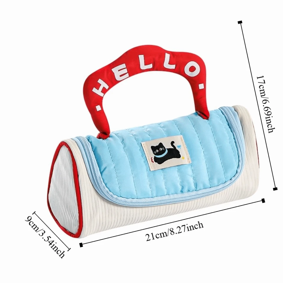 Multifunctional Colorblock Kitten Pencil Case Cat Pencil Pouch  Children - Image 2 of 4