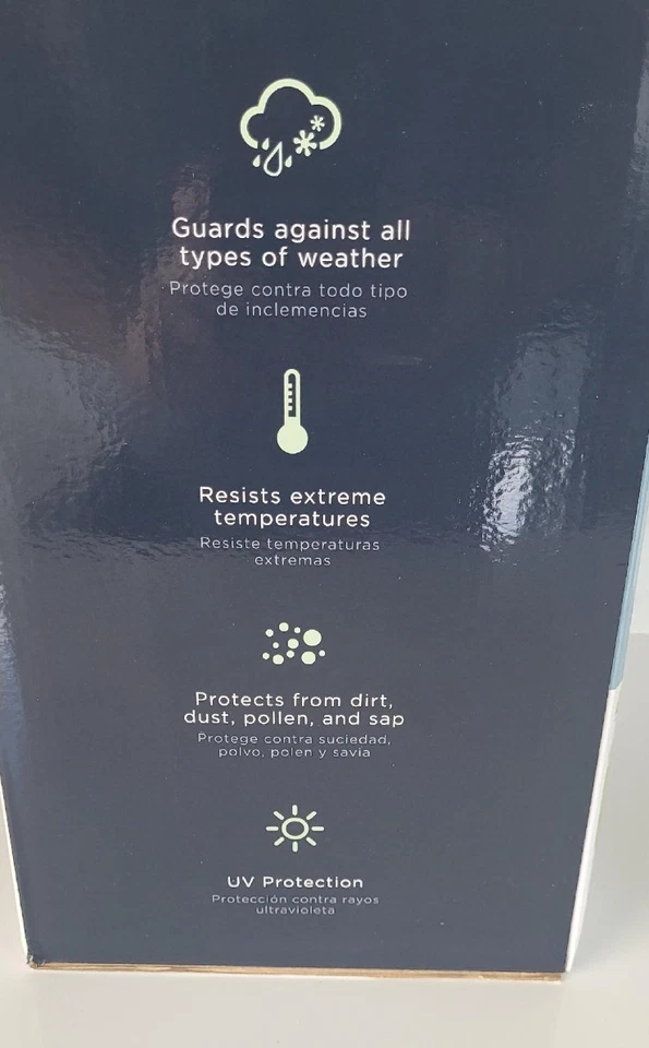 Juego de cubierta rectangular para patio 124" x 77" x 30" marrón 99013YSBL resistente al agua Foto 3 de 4