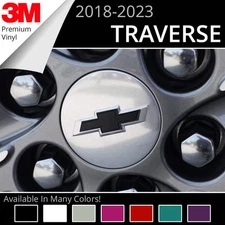 BocaDecals Center Cap Bowtie Decal Overlays For 2018-2023 Chevy Traverse
