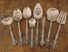 Oneida Michelangelo Set of 8 Serving Pieces Heirloom Stainless Flatware Lot C
