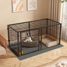 59 Inch Large Metal Dog Crate Kennel Safe Indoor Outdoor for Medium Small Dogs