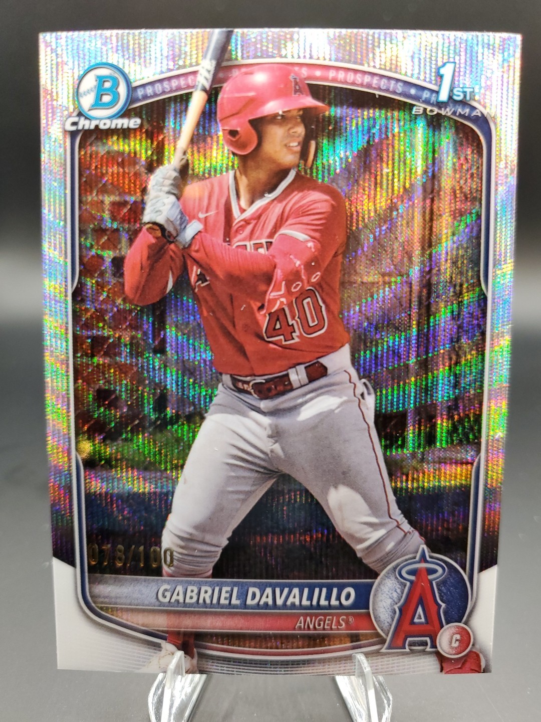 2025 Bowman Chrome GABRIEL DAVALILLO #BCP-178 Wave Refractor/100