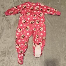 Vtg Y2K Strawberry Shortcake Footie Pajamas Zip Sleeper 3T One Piece