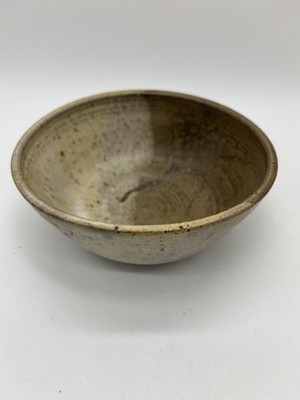 Studio Art Pottery Two Toned Stoneware Bowl W/ Makers Mark 2 1/2  H 6.25 D