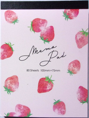 DAISO Strawberry Fruits Mini Memo Pad Made in Japan