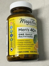 MegaFood Men s 40+ Multivitamin -Vitamins B D3 Zinc -90 Serv