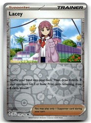 Lacey 139/142 Stellar Crown Reverse Holo Uncommon Trainer Supporter
