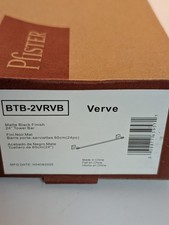 Pfister Verve BTB-2VRVB Matte Black Verve Towel Bar  NEW