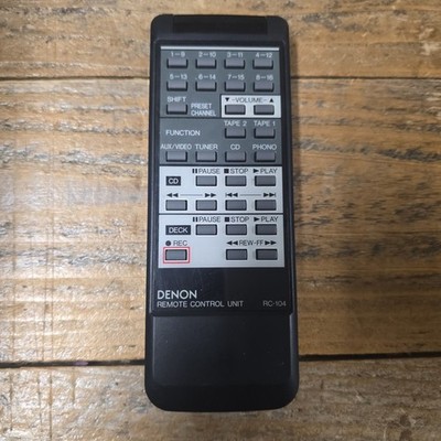 Denon RC-104 Audio Receiver CD Deck Remote Control Unit OEM Original Tested