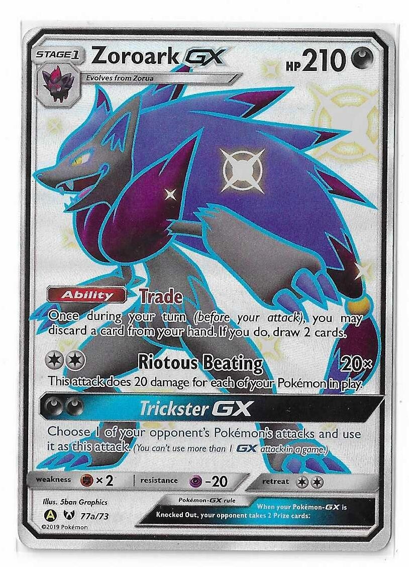 Zoroark GX 77a/73 Shining Legends Alternate Art Full Art Pokemon TCG Card NM
