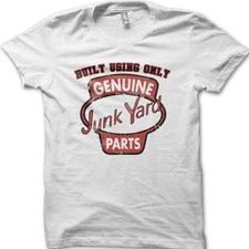 Built Using Genuine Junk Yard Part Vintage Biker Motorcycle Classic T-Shirt 6074