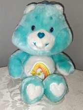 Vintage 1983 Kenner Original Collection Care Bears "Wish Bear" Plush Turquoise