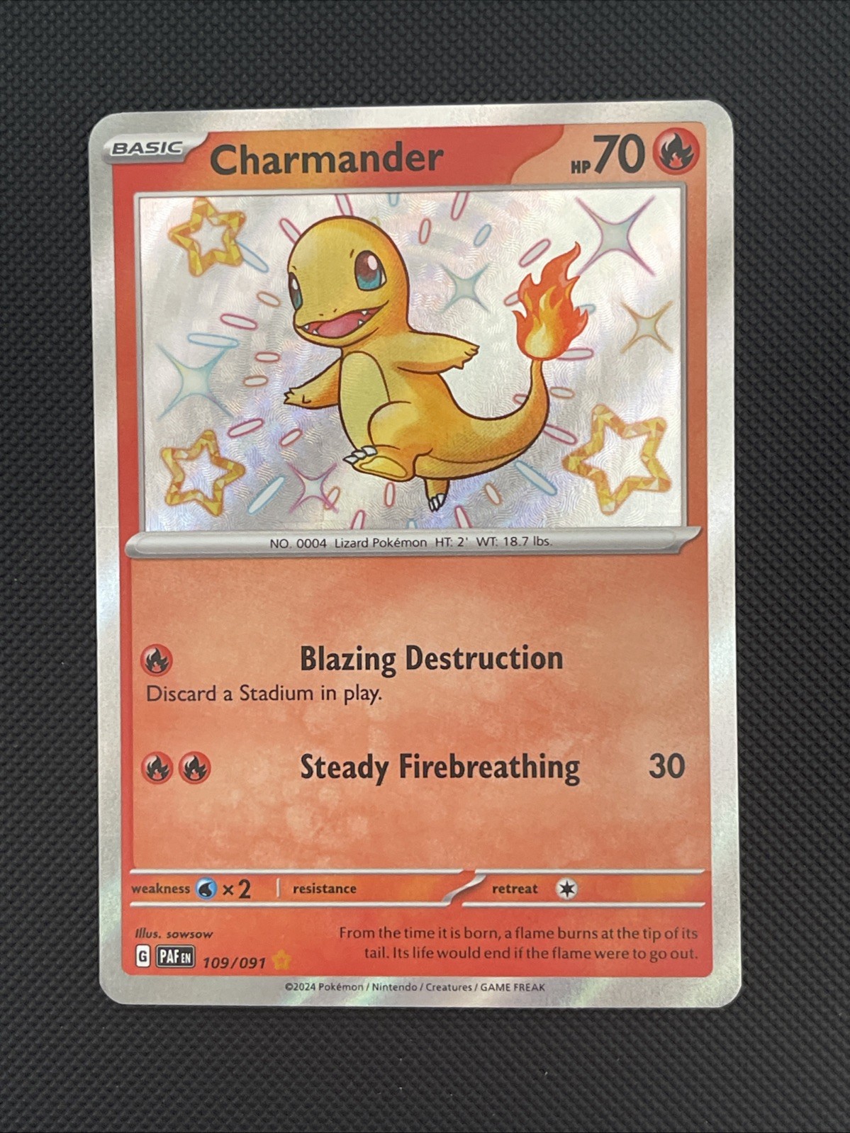 Charmander 109/091 SV: Paldean Fates Holo