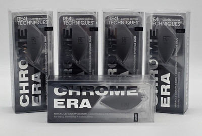 5X Real Techniques Chrome Era  Miracle Complexion + Concealer Sponge Duo NEW