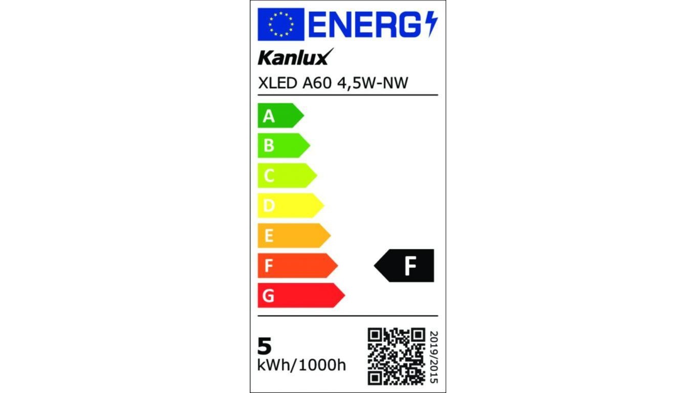 5905339330994 arwka LED E27 XLED A60 45-NW 470lm 4000K barwa neutralna 33099 2690₽