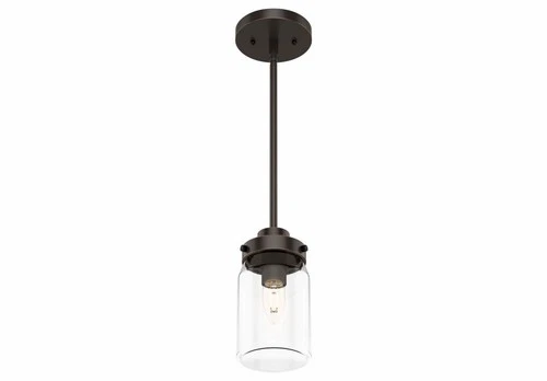 Hunter Fans - Devon Park 1-Light Jar Pendant in Farmhouse Style-4.4 Inches Wide - Picture 2 of 4