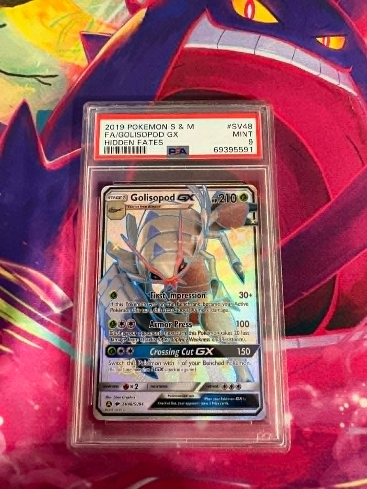 Golisopod GX SV48/SV94 Hidden Fates English PSA Graded 9 Pokemon