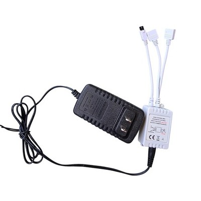 RGB LED Strip Light Controller IR Remote Control Box & 12V 2A Power Adapter E3