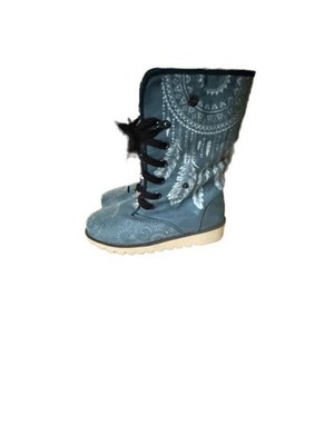 Yes We Vibe Powerful Dreamcatcher Faux Fur Lace-Up Winter Boots