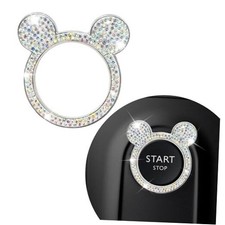 Bling Car Push Start Button Cover, Bling Car Accessories for Women, Colorful