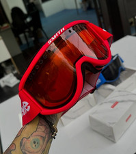 Supreme x Smith Snowboard Ski Goggles Red FW15 Colorway Limited Edition NIB 2026