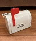 Vintage See’s Candies Vintage Mini Mailbox - Metal Tin Storage Container