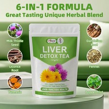 42 Liver Detox Tea Bags  Natural Cleanse, Support Weight Loss, Herbal Slim Tea
