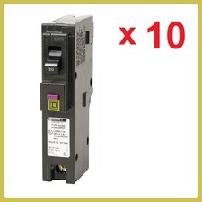  10 SQUARE D HOMELINE HOM120PDF HOM120PDFC 20A AFCI/GFCI -PLUG ON NEUTRAL NEW