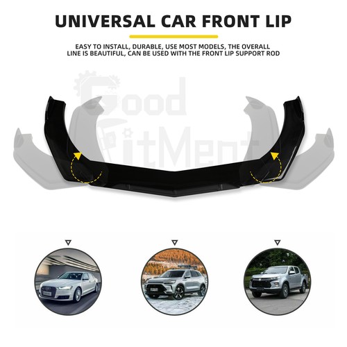 For Kia Forte Optima Rio Front Bumper Lip Spoiler Splitter + Side Skirt + Rods - Foto 7 di 17