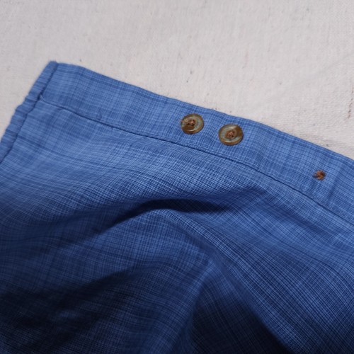Haggar Button Shirt Mens 2XLT Tall Short Sleeve Blue Plaid Office Work FLAW - Picture 8 of 15