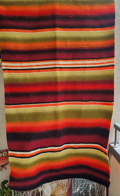Vintage rug, carpet tapestry Raanu Nordic Autumn, Finland 1970s