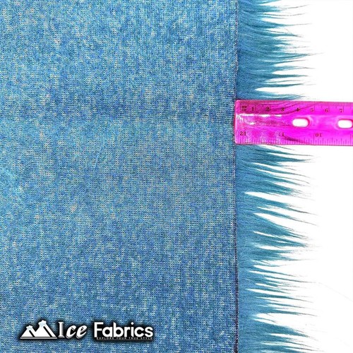 Ice Fabrics Pre Cut Faux Fur Fabric Square Teal Fur Material - Picture 3 of 6