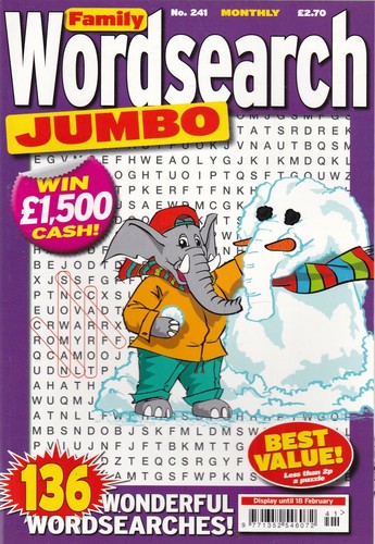 WORDSEARCH PUZZLE BOOKS MAGAZINES FAMILY HIDE N SEEK VARIATIONS by PUZZLE LIFE - Bild 63 von 71