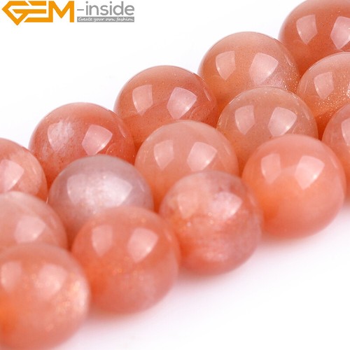 Pietra solare arcobaleno arancione grado AAA rotonda distanziatore sfuso perline 15" pietra naturale - Foto 22 di 42