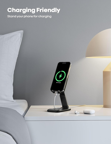Lamicall Foldable Phone Stand for Desk - Height Adjustable Cell Phone Holder - 第 3/12 張圖片
