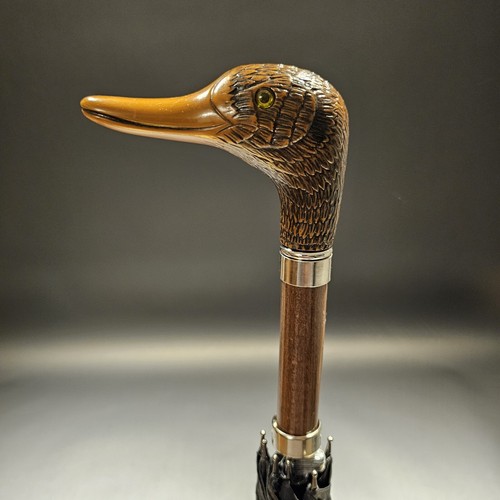 Antique Style Mallard Head Umbrella - Picture 2 of 17