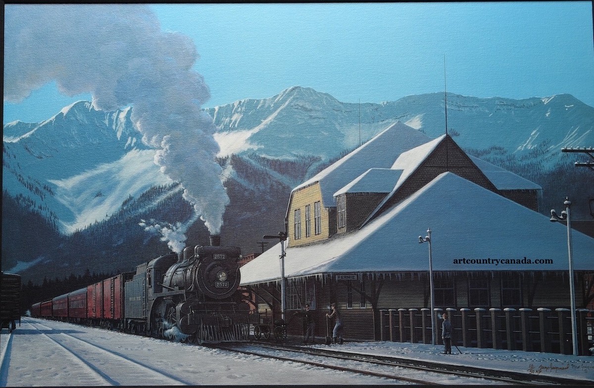 Max JACQUIARD Fernie Station Canvas ART 20