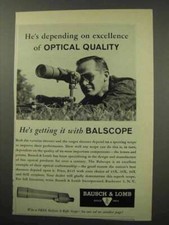 1960 Bausch  Lomb Balscope Spotting Scope Ad - Quality