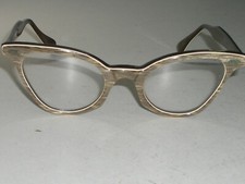 1960's LADIES 42 20 VINTAGE TITMUS USA SLEEK MULTI-CLR CATS EYE FRAMES ONLY