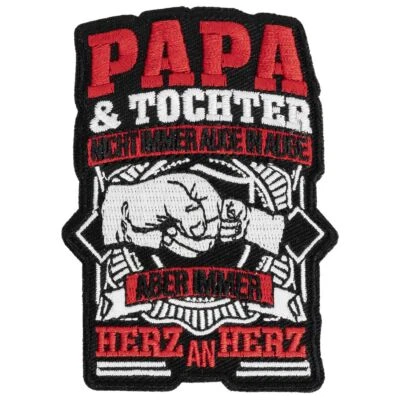 Aufnäher Aufbügler Patch Papa und Tochter patch vater biker vatertag männertag