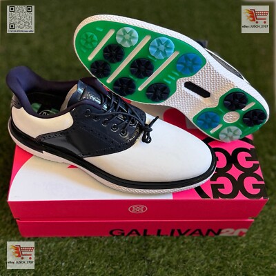 G/Fore G4 Gallivan2r TPU Golf Shoe Sneaker   US 10.5    White Navy Blue Saddle