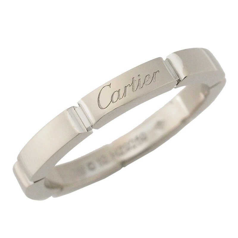 Cartier Maillon Panthère 18K White Gold Wedding Ring Size 52 B4083500
