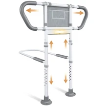 easymake Adjustable Bed Rails for Safety with a Storage Pouch & Sensor Light