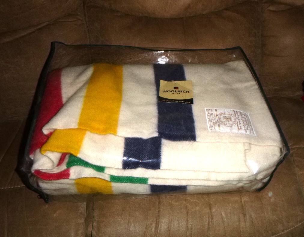 HUGE Hudson's Bay Company 6 Point Wool Blanket England 90" X 100" w/tag eBay