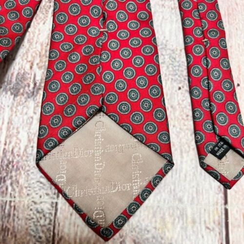 Vintage Christian Dior made in Italy silk tie made in usa - Picture 2 of 6