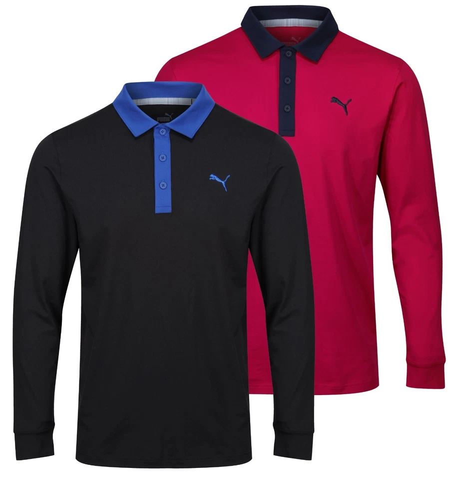 Puma Golf Cloud gesponnenes langärmeliges Golf-Poloshirt - S M L XL