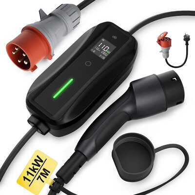 Mobile Wallbox 11kW EV Ladekabel CEE 16A auf Typ 2 5Polig 3Phasig 7M Kia Niro