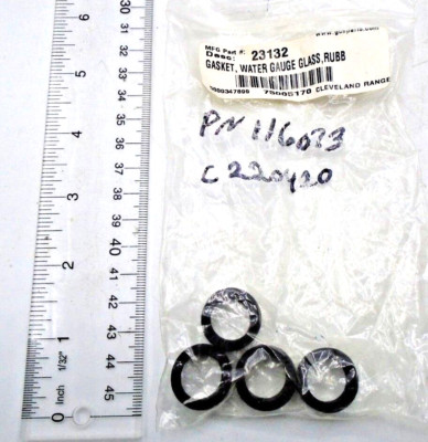 Cleveland Range Lot of 4 Rubber Water Gauge Gasket 23132 New
