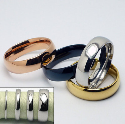 Fingerring Damen Herren Ring Edelstahl Band Partnerringe Verlobungsring