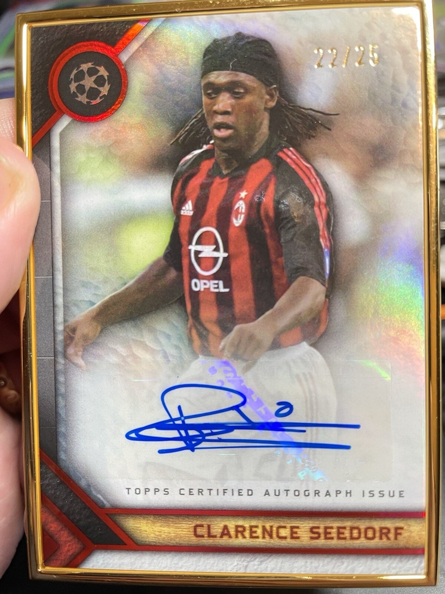 ゲームセンター・ゲームカード TOPPS SIGNATURE SWATCHES 2024 Topps Museum Collection UEFA Clarence Seedorf Gold Frame Auto